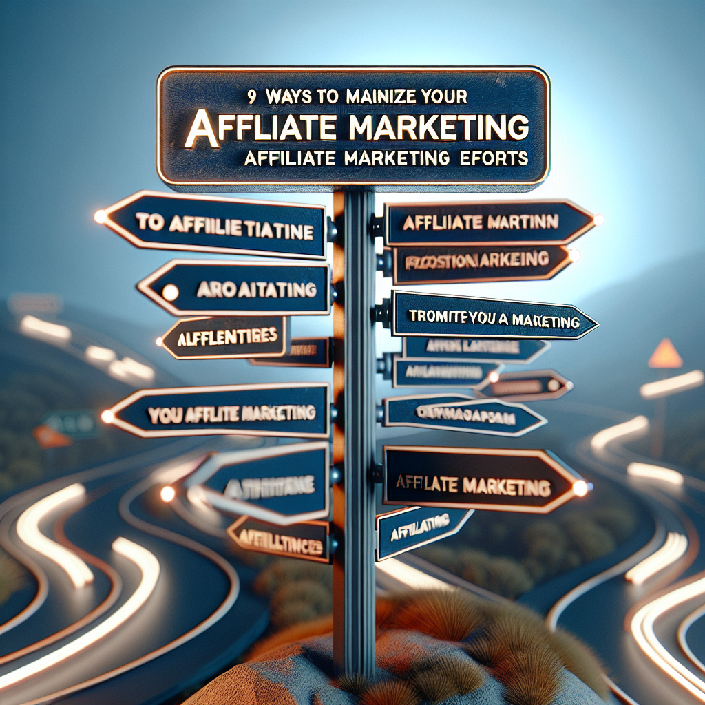 9 Ways to Maximize Your Affiliate Marketing Efforts Like a Professional