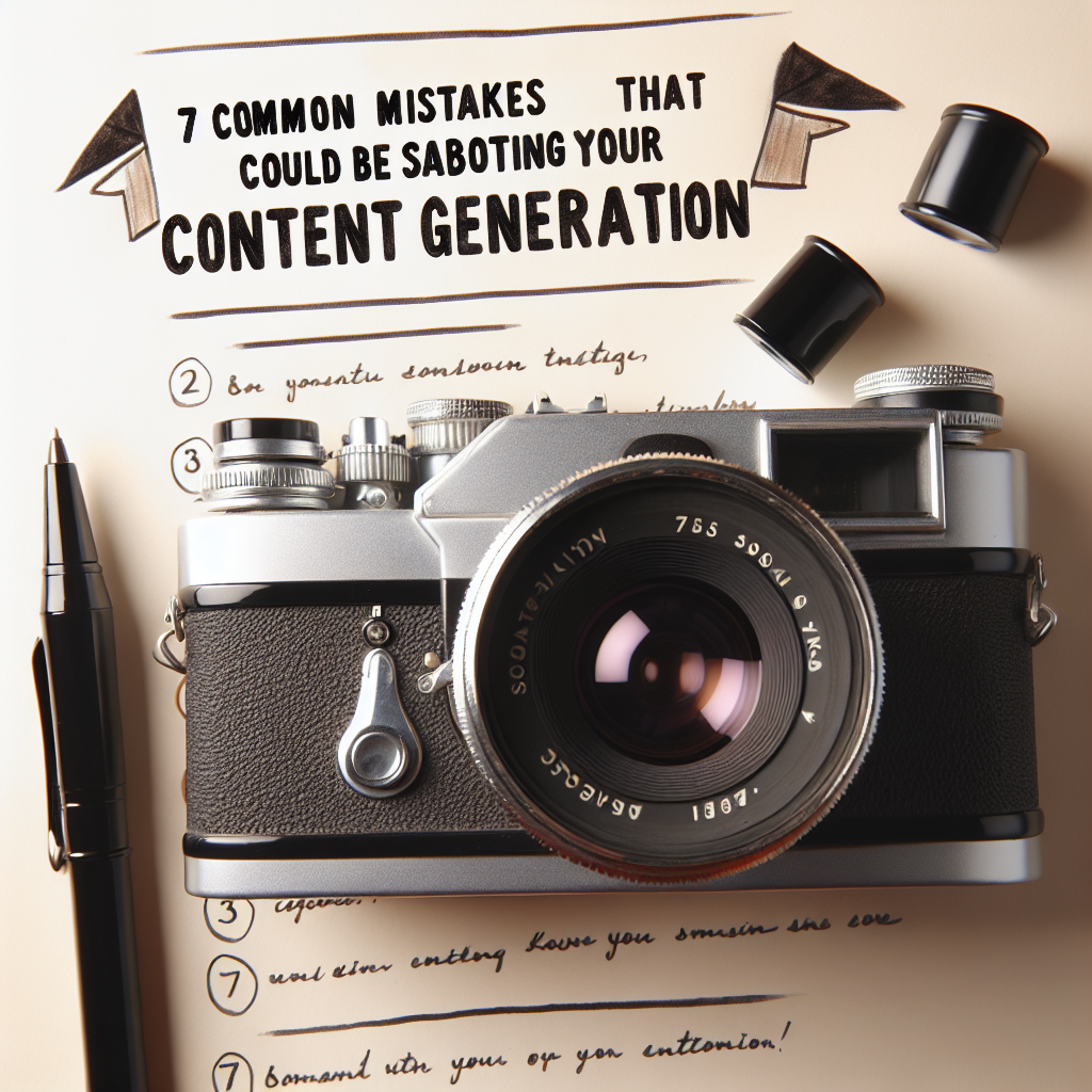 7 Common Mistakes That Could Be Sabotaging Your Content Generation