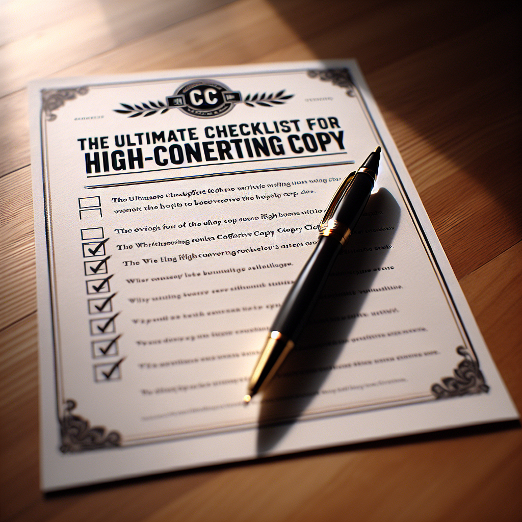 The Ultimate Checklist for Writing High-Converting Copy