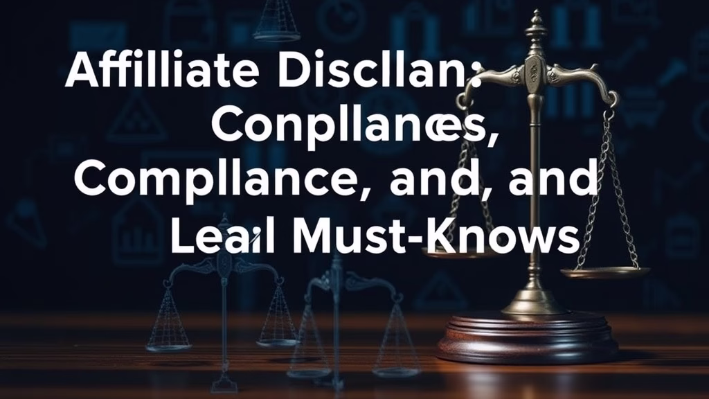 Affiliate Disclosures, Compliance, and Legal Must-Knows: The Ultimate Guide